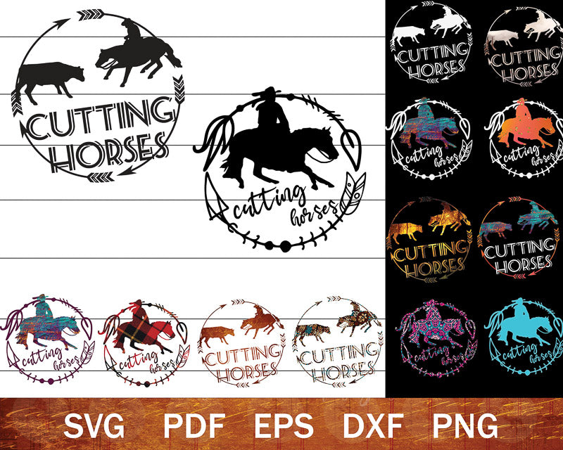 Cutting Horse SVG Bundle (Badges)