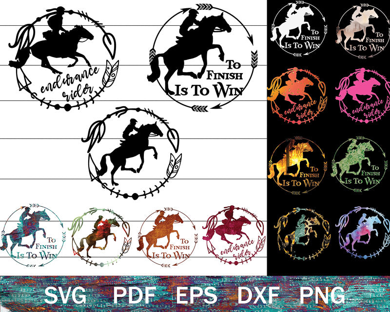 Endurance Rider SVG Bundle (Badges)