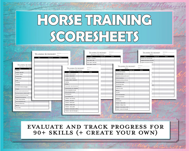 Horse Training Evaluation Scoresheets Printable Bundle
