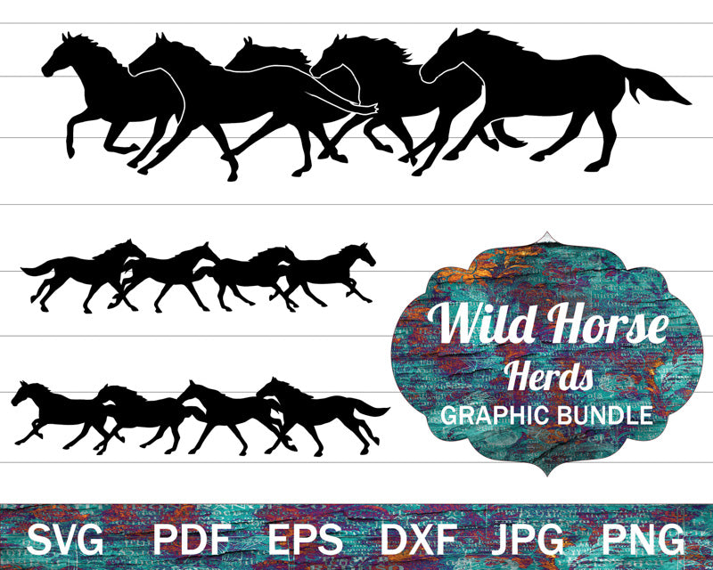 Wild Horse Herd SVG Bundle