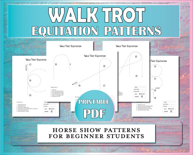 Walk Trot Equitation Patterns (Printable)